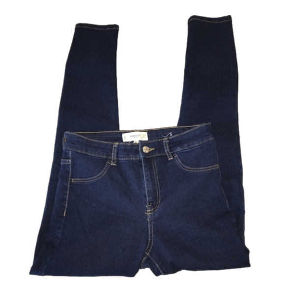 Mango Jane Straight Leg Skinny Dark Wash Jeans size 4 - Picture 5 of 13